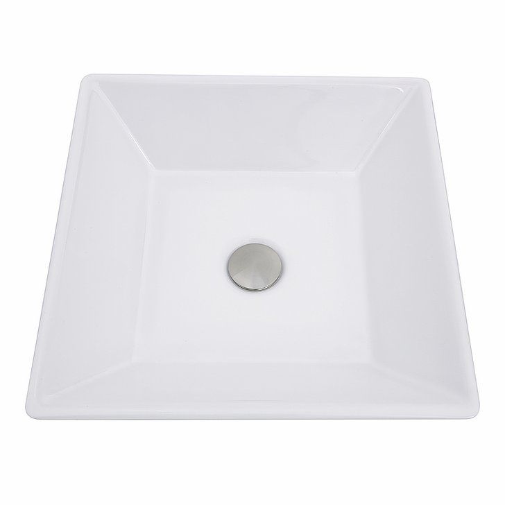 White Square Ceramic Vessel Sink (DISPLAY ONLY)