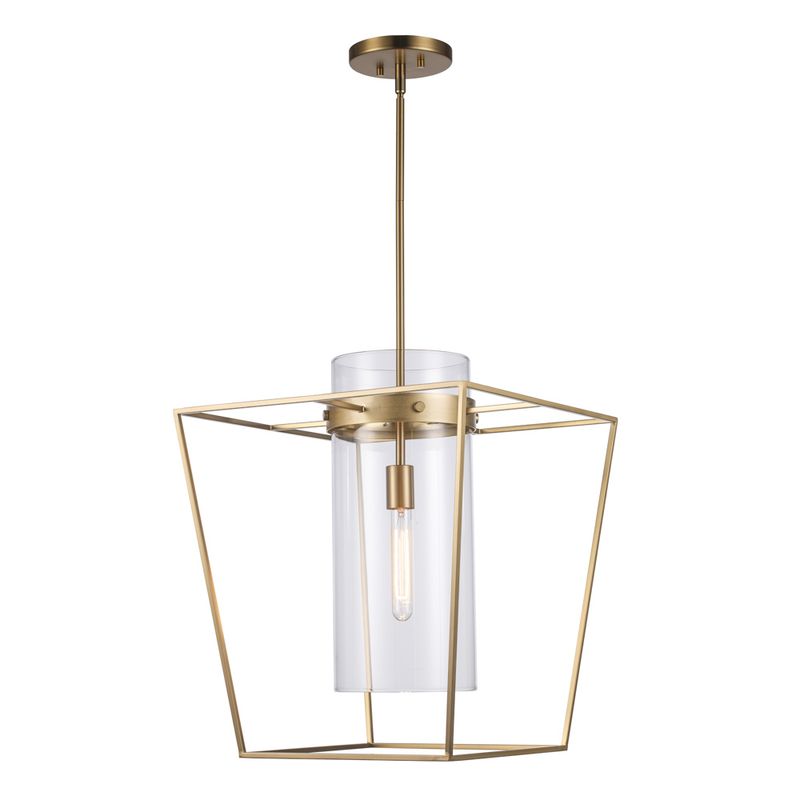 Wide Cage Antique Gold 1Lt Pendant (DISPLAY ONLY) Wide Cage Antique Gold 1Lt Pendant (DISPLAY ONLY)