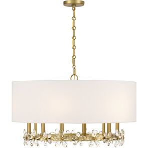 Dahlia Warm Brass 6 Lt Pendant (DISPLAY ONLY) Dahlia Warm Brass 6 Lt Pendant (DISPLAY ONLY)