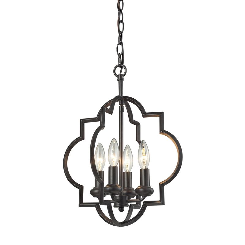 Chandette Rubbed Brnze 4Lt Pendant (DISPLAY ONLY) Chandette Rubbed Brnze 4Lt Pendant (DISPLAY ONLY)