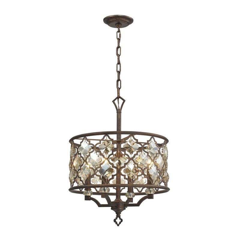 Armand Weathered Brnze 4Lt Pendant (DISPLAY ONLY) Armand Weathered Brnze 4Lt Pendant (DISPLAY ONLY)