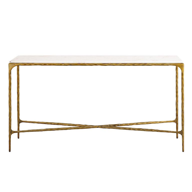 Seville Forged Gold Console Table (DISPLAY ONLY) Seville Forged Gold Console Table (DISPLAY ONLY)