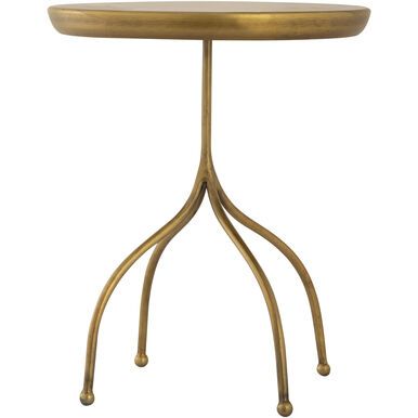 Willow Brass Metal Accent Table (DISPLAY ONLY) Willow Brass Metal Accent Table (DISPLAY ONLY)