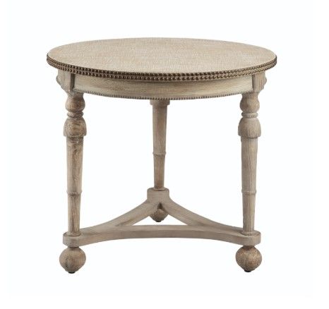 Wyeth Oatmeal/Brass Accent Table (DISPLAY ONLY) Wyeth Oatmeal/Brass Accent Table (DISPLAY ONLY)