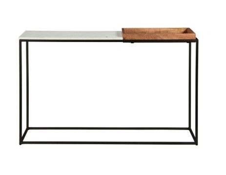 Norman Marble Top Cnsle Tbl W/Tray (DISPLAY ONLY) Norman Marble Top Cnsle Tbl W/Tray (DISPLAY ONLY)