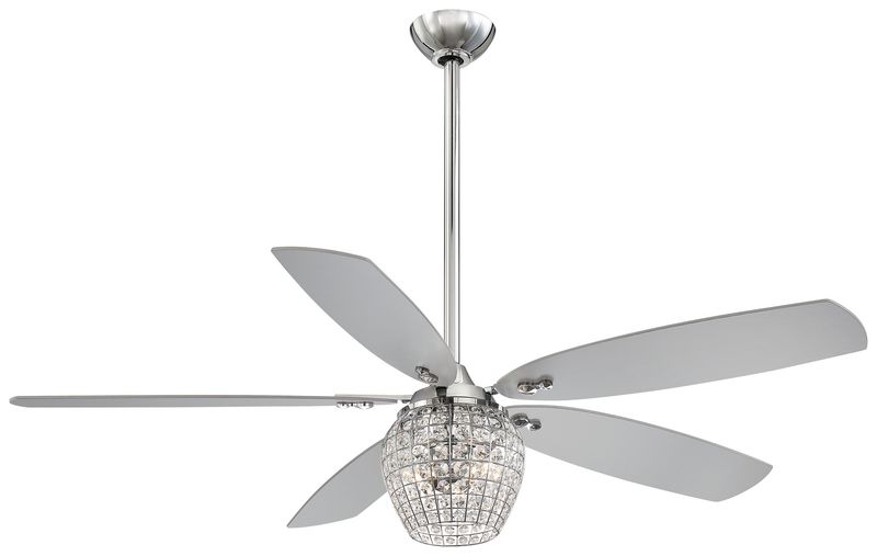Bling Led Fan W/Chr/Sil 5-Blades Bling Led Fan W/Chr/Sil 5-Blades