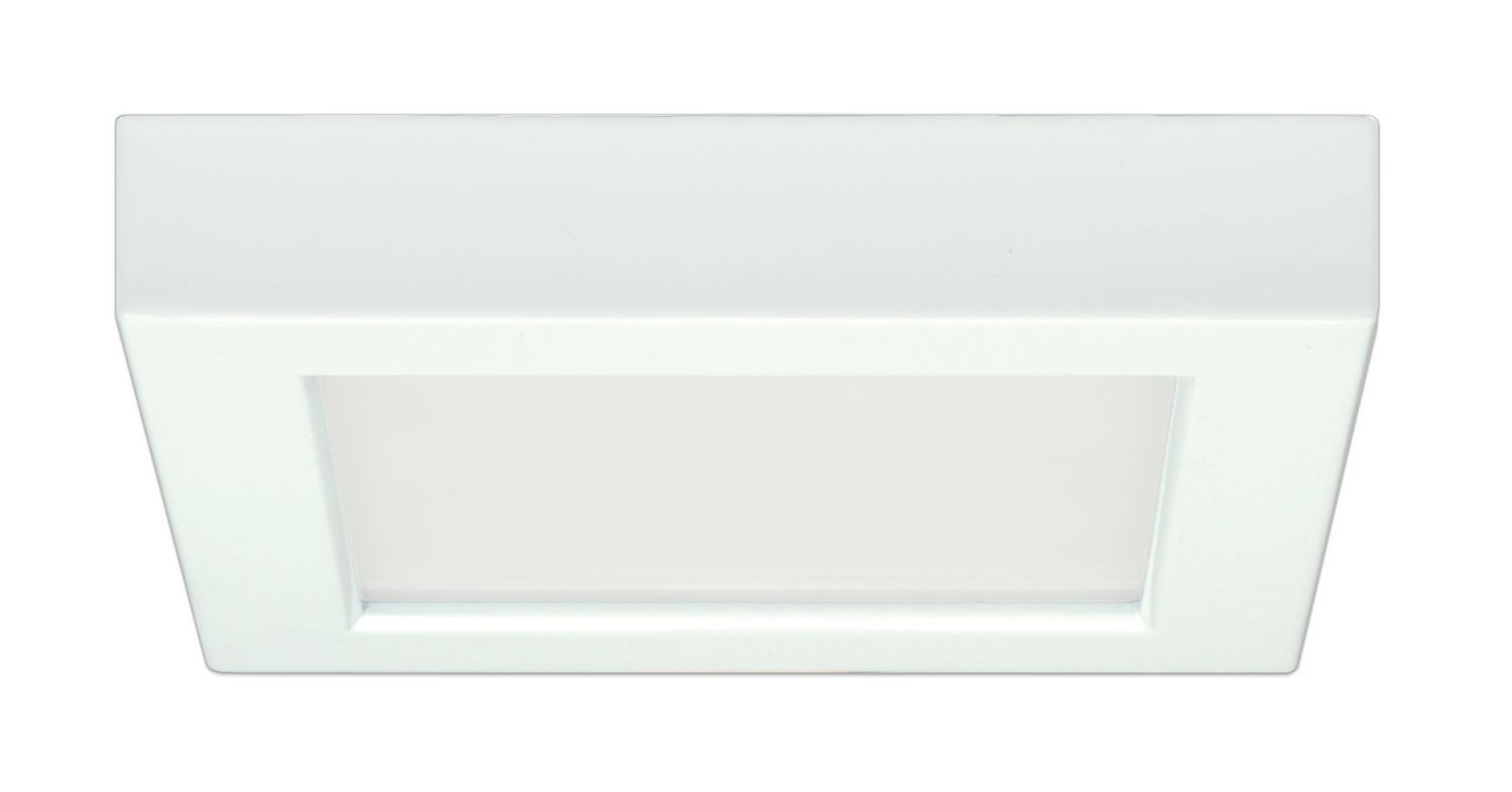 White Square Led Flushmnt Fixture