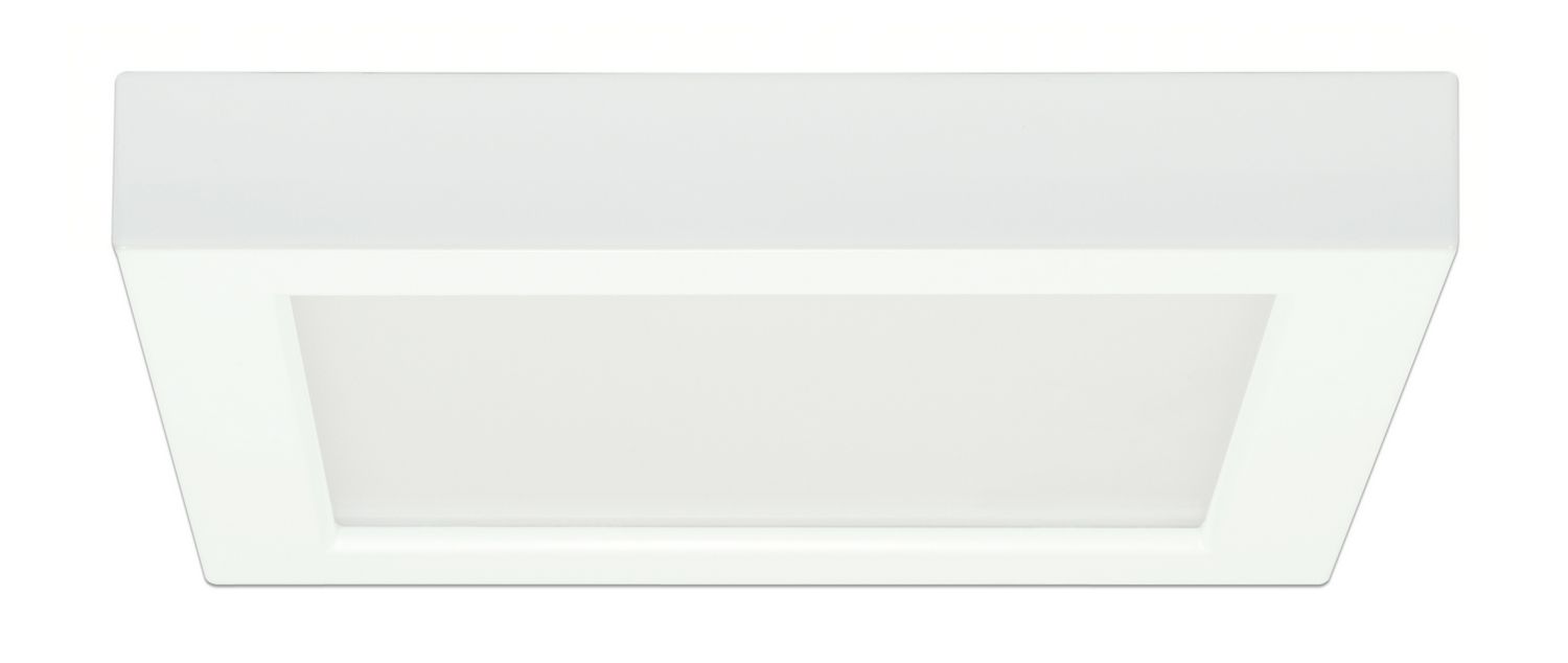 White Sq Led Flushmnt Fixture