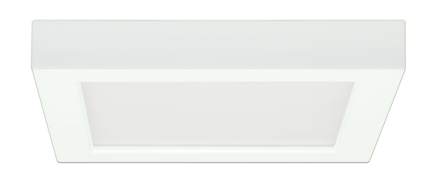 White Square Led Flushmnt Fixture