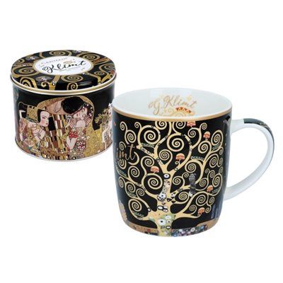 Tasse et boîte en métal - Arbre de vie Klimt (400ml)