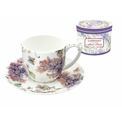 Tasse et soucoupe - Histoire florale