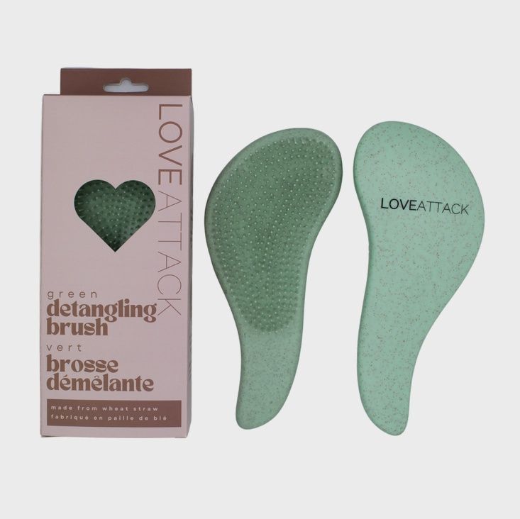 Brosse à cheveux démêlante en paille de blé - Vert