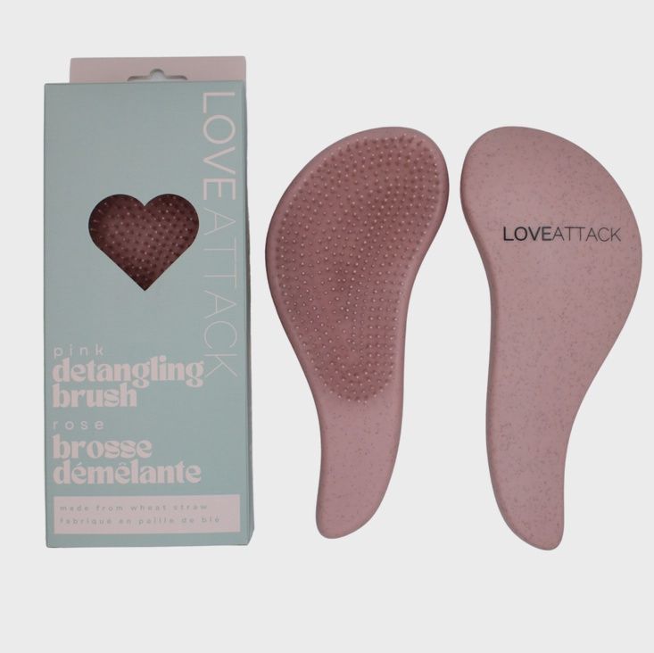 Brosse à cheveux démêlante en paille de blé - Rose