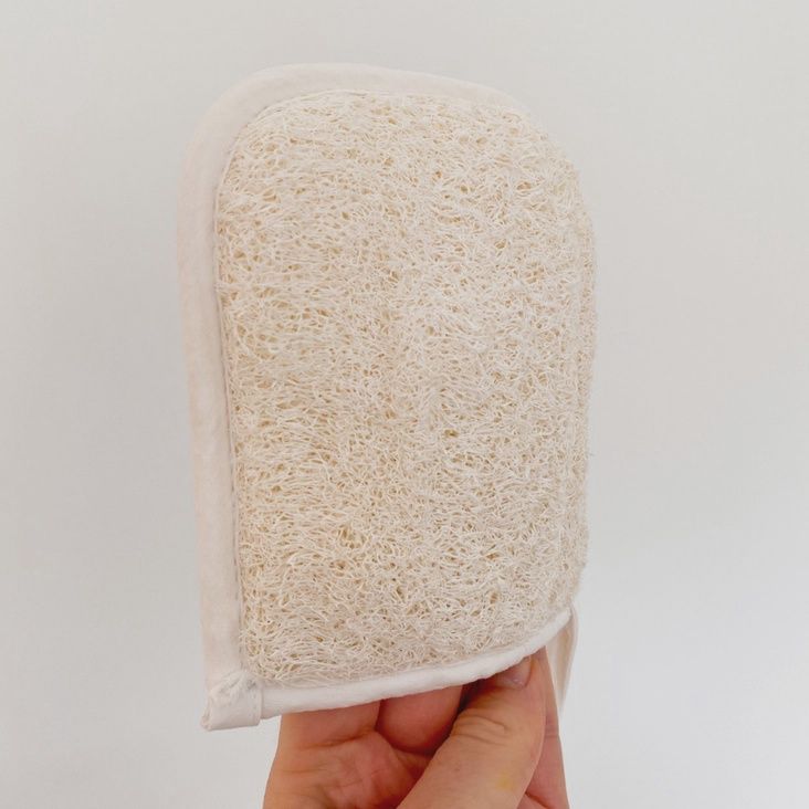 Gant exfoliant biodégradable en luffa