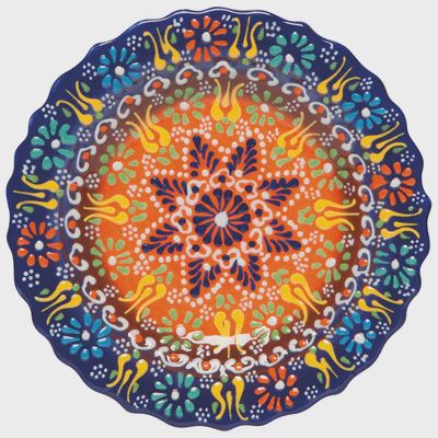 Assiette Evani - Multi Azure - petit