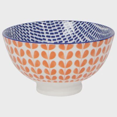 Bol Stamped 4&#39;&#39; - Orange blue blossom