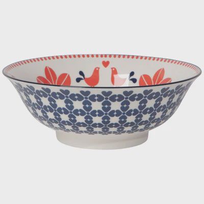 Bol Stamped 8&#39;&#39; - Red navy bird