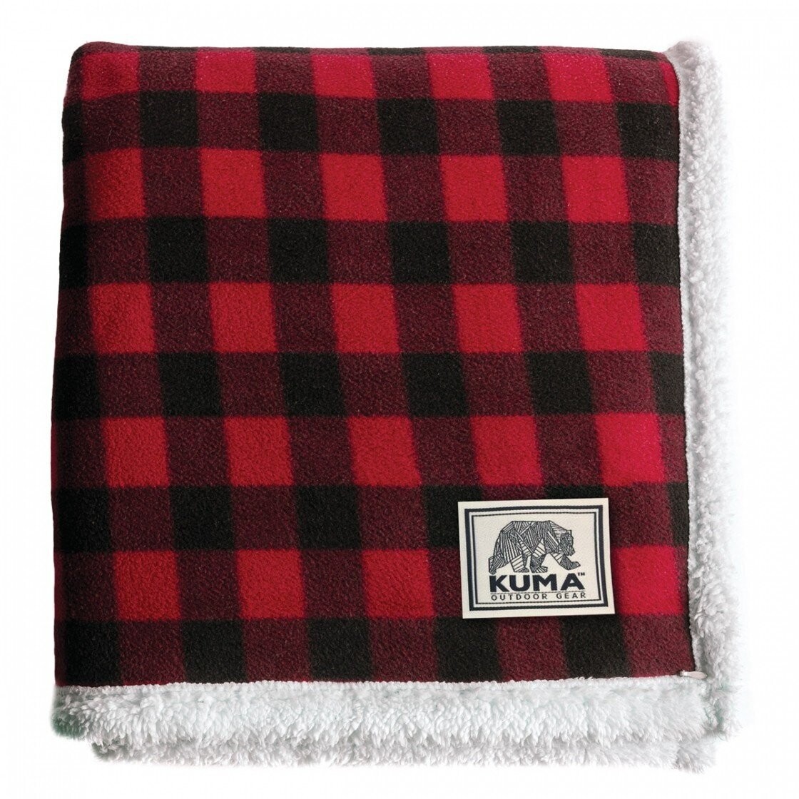 Kuma - Lumberjack Sherpa Throw, Color: Red/Blk Plaid