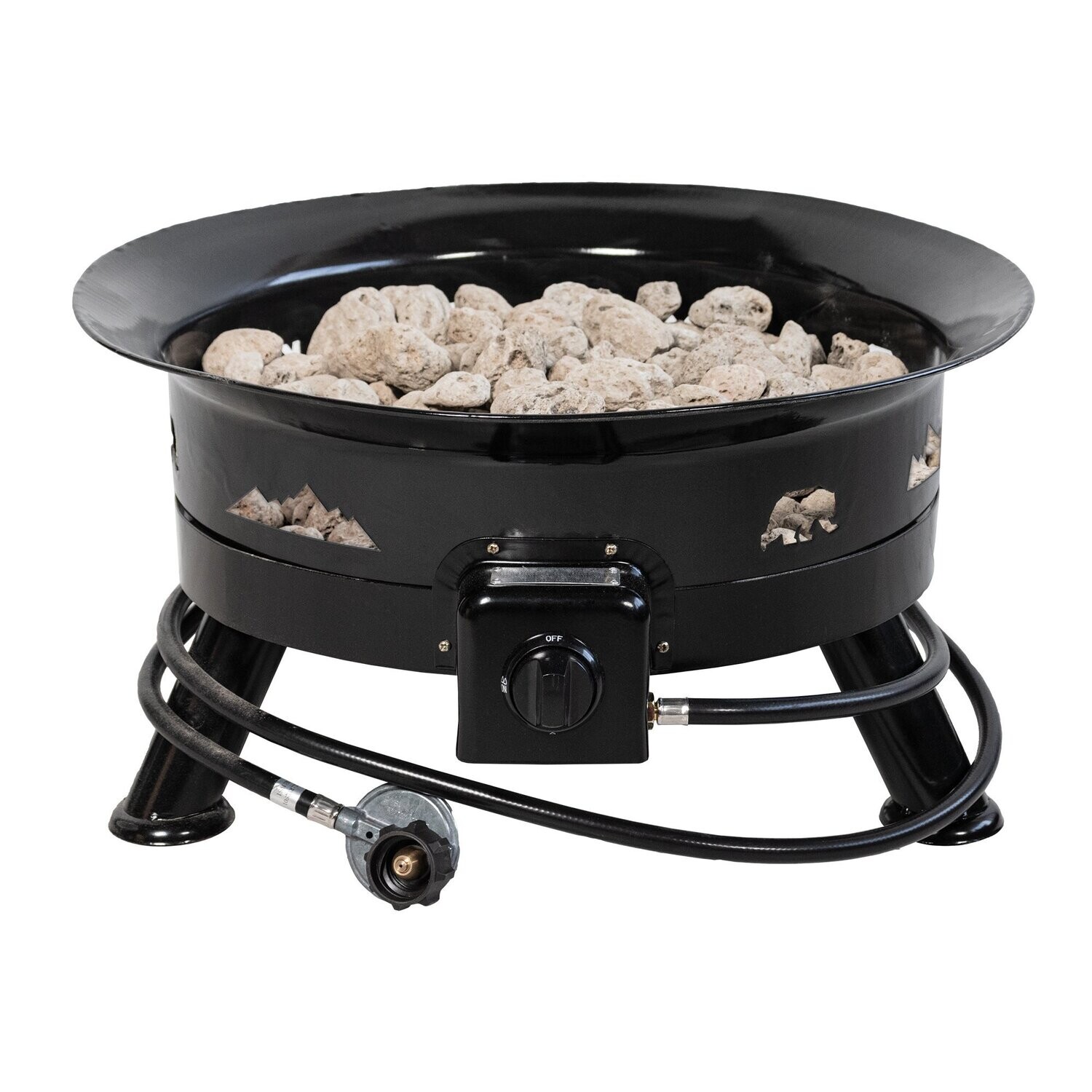 Kuma - Bear Blaze Fire Bowl 24 &quot; (Black w/ Lid)