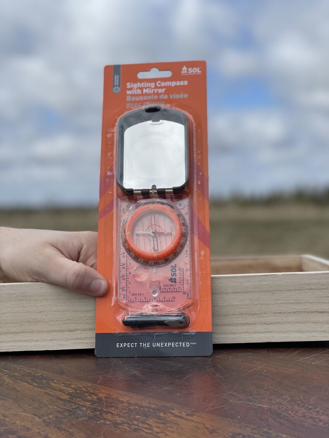 SOL Sighting Compass with Mirror