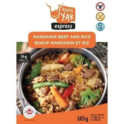 Happy Yak - Mandarin Beef and Rice (Gluten Free, Lactose Free)
