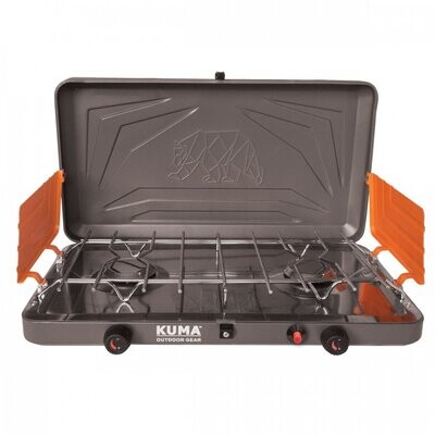 Kuma - Deluxe 2 Burner Propane Stove (Graphite/Orange)