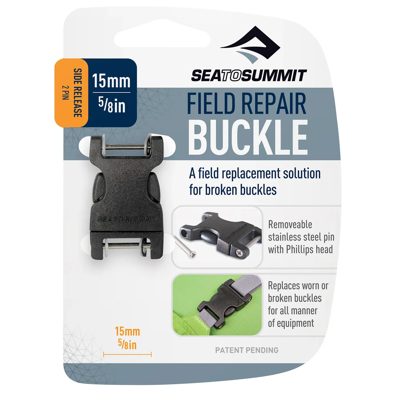 Sea To Summit - Field Repair Buckle - 2 Pin - 5/8&quot; - 15mm