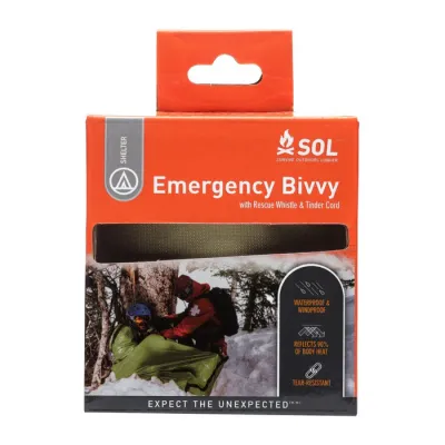 SOL Emergency Bivvy w/ Rescue Whistle - OD Green