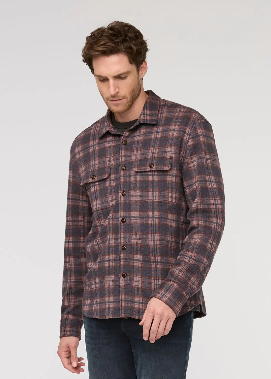DUER - M&#39;s Performance Flannel Button Down