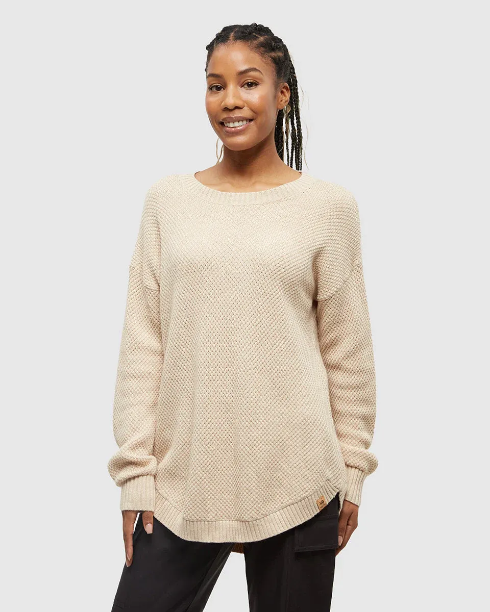 TenTree - W&#39;s Broughton Sweater, Color: Warm Oak Heather, Size: S