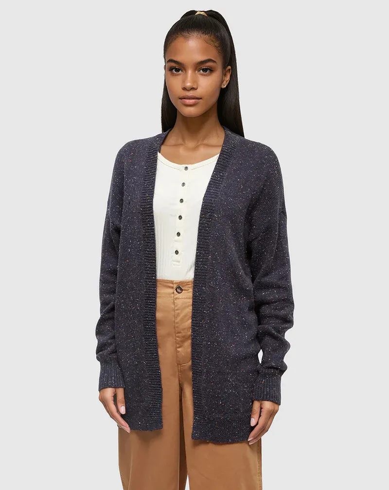 TenTree - W&#39;s Prairies Nep Cardigan, Color: Midnight Blue Nep, Size: S