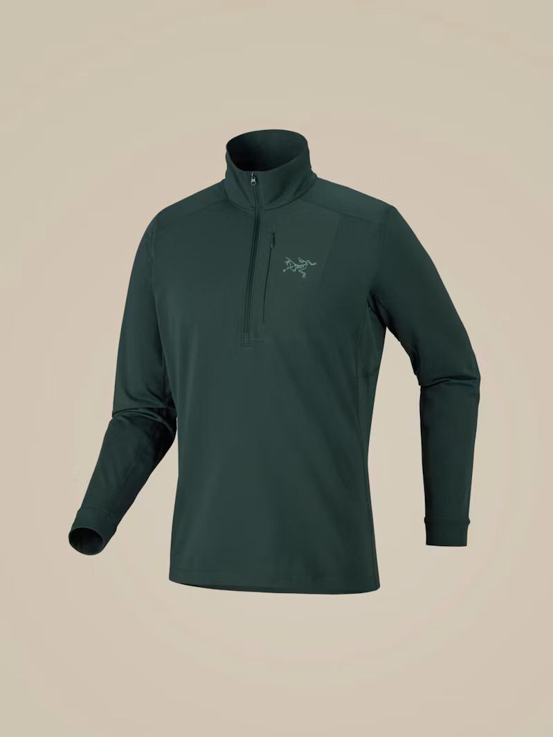 Arc'teryx - M's Rho LT Zip Neck, Color: Dark Jade, Size: L