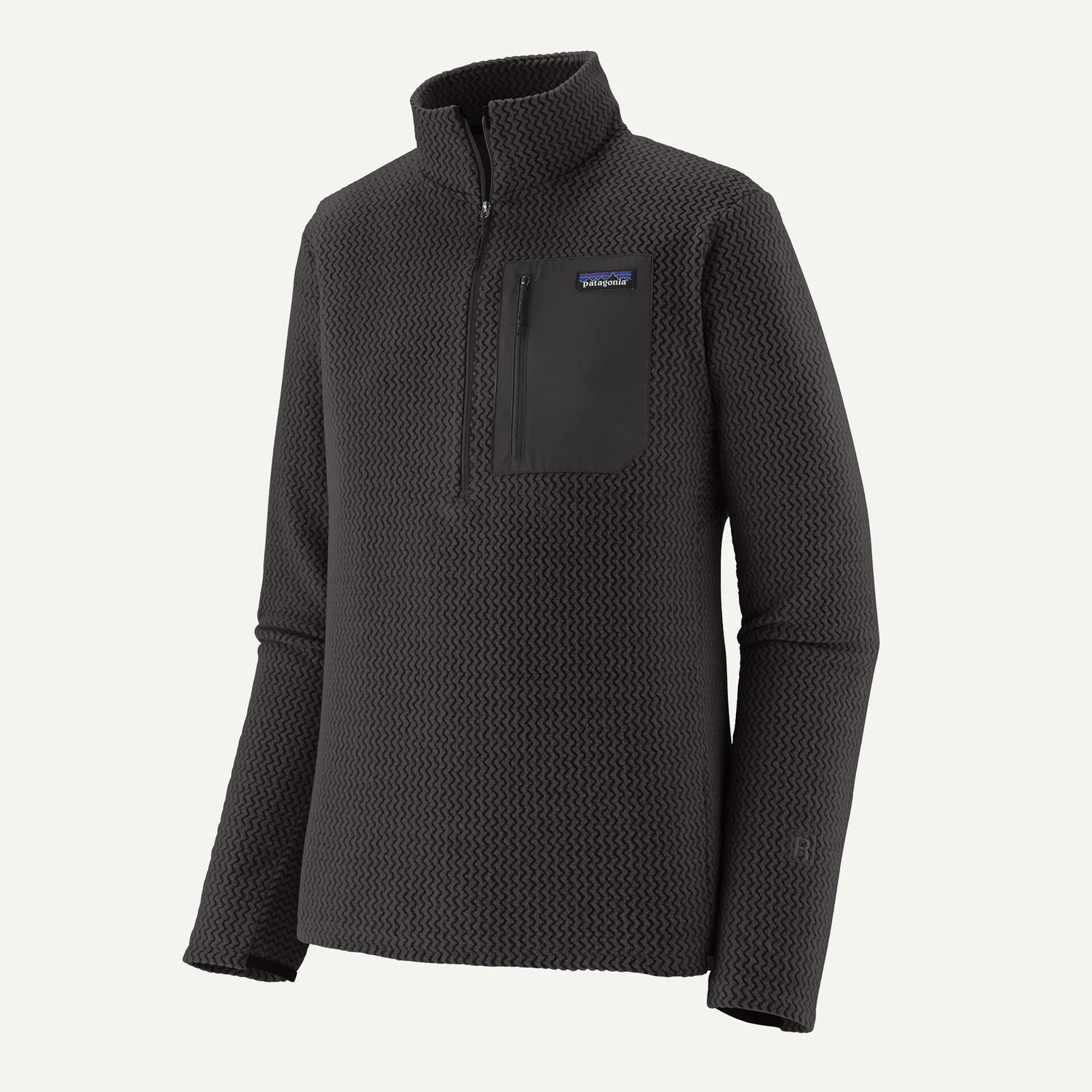 Patagonia - M's R1 Air Zip Neck, Color: BLK, Size: M