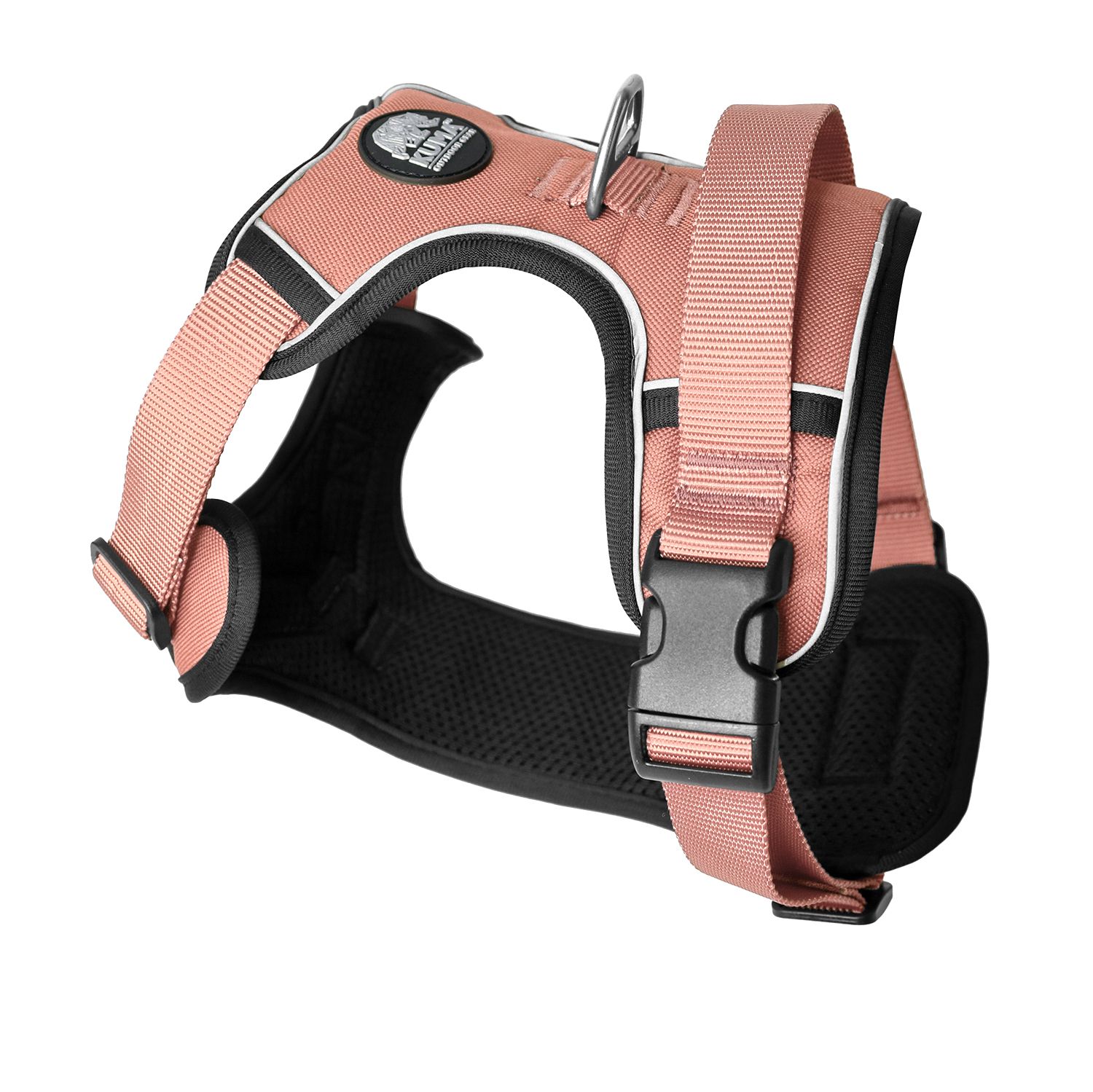 Kuma - Lazy Bear Dog Harness, Color: Flamingo, Size: S