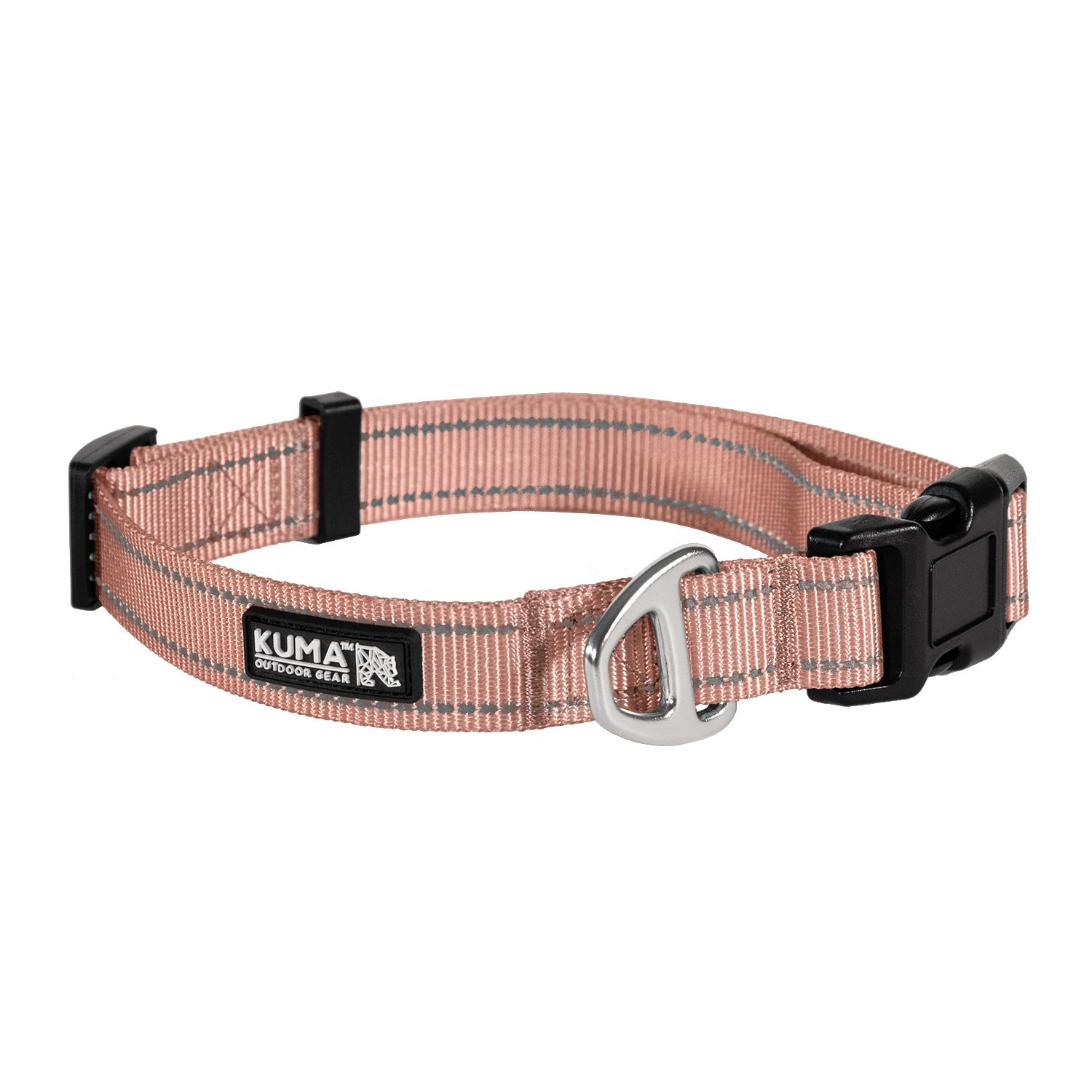 Kuma - Lazy Bear Dog Collar, Color: Flamingo, Size: S