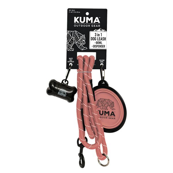 Kuma - 3 in 1 Dog Leash, Color: Flamingo