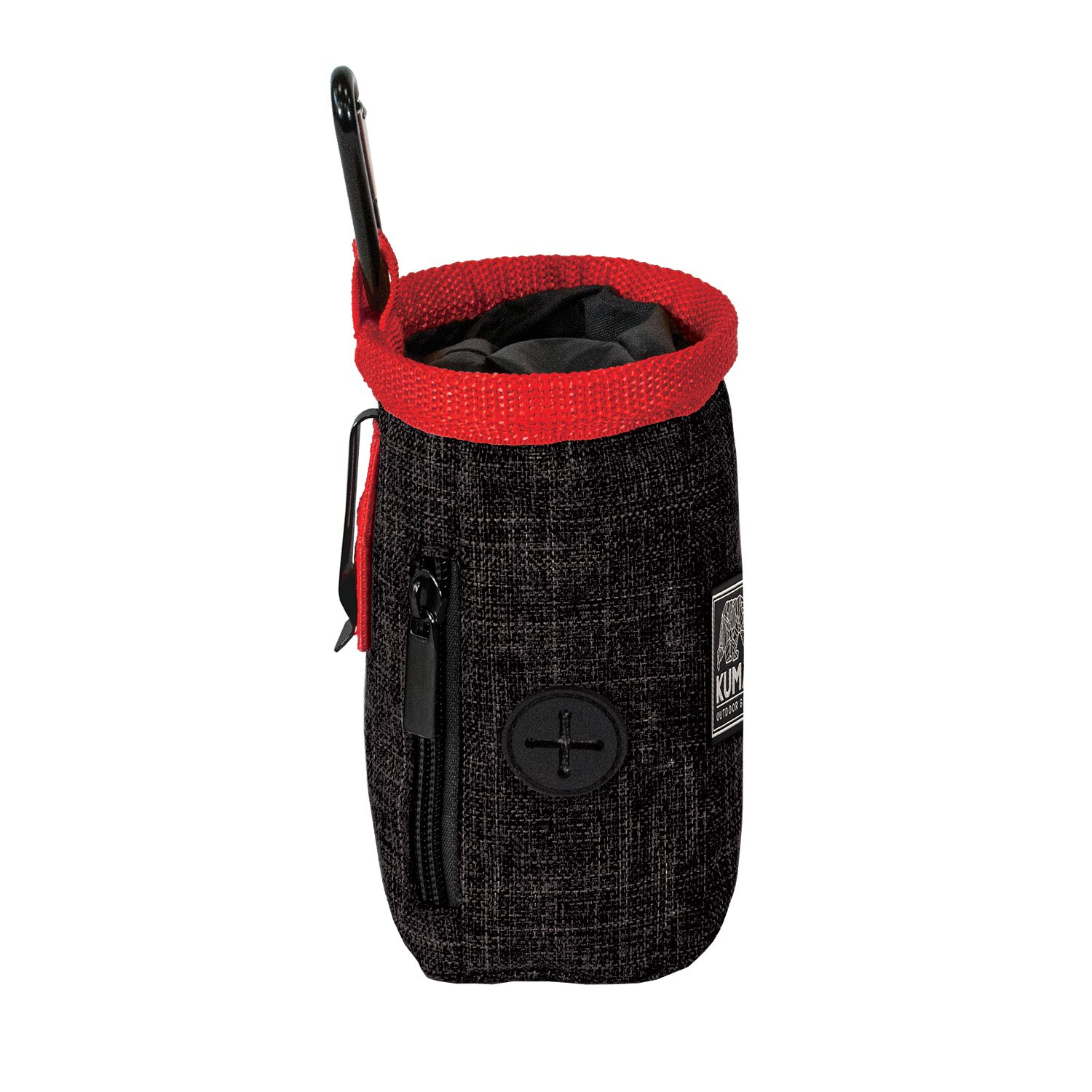 Kuma - Good Dog Treat Pouch, Color: Carbon/Red