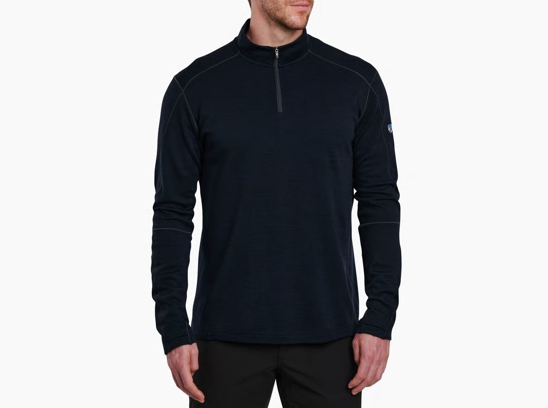KUHL - M's Invigoratr Merino 1/4 Zip, Color: PIRATE BLUE, Size: S