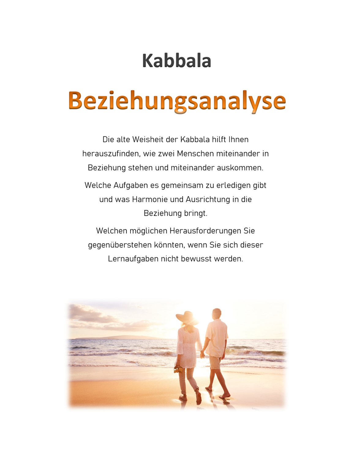 Kabbala Beziehungsanalyse (Deutsch)