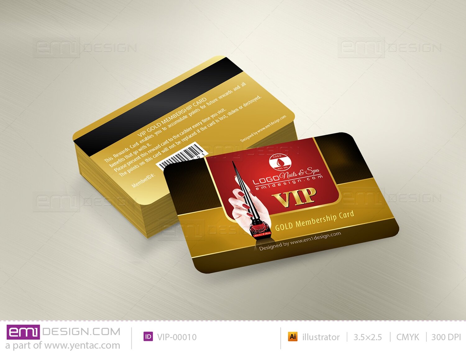 Plastic VIP Card Template- VIP-00010