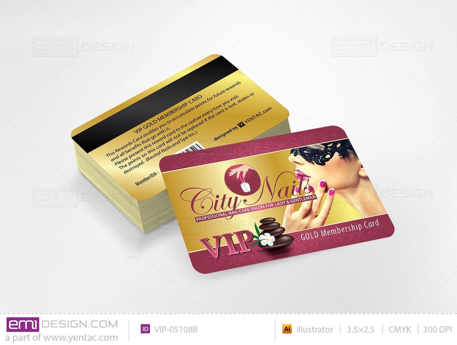 Plastic VIP Card Template- VIP-05108B
