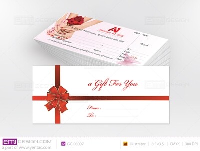 Gift Certificate Template GC-00007