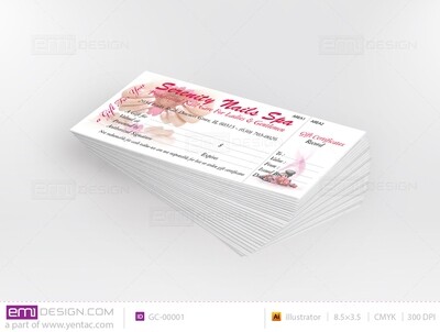 Gift Certificate Template GC-00001