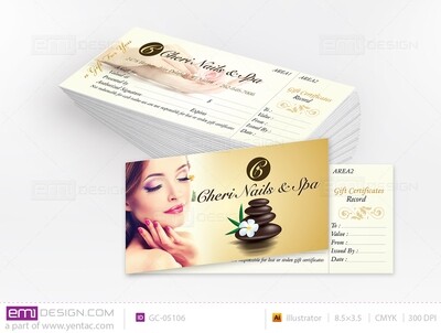 Gift Certificate Template GC-05106