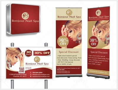 Signage Solution - Template5070 Red