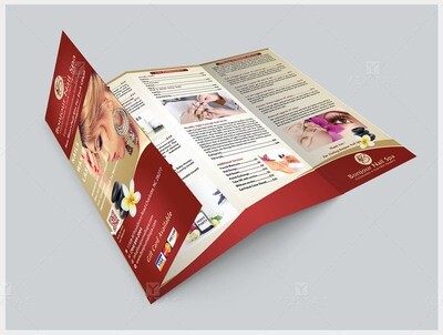 Menu-Take-Out - 8.5x14 with Four Fold (Accordion Fold) Template 5070 RedSalon Red