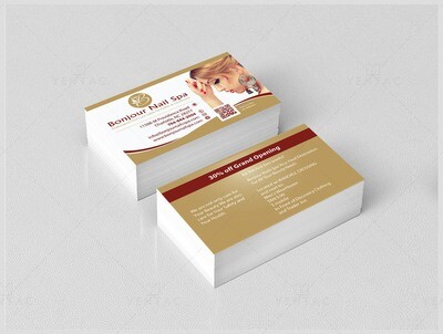 Business Card - Template5070 Salon Red