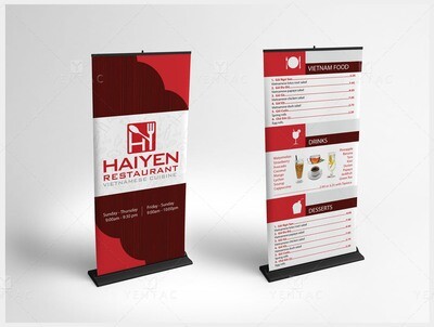 Menu Table Stand - Restaurant Template1003