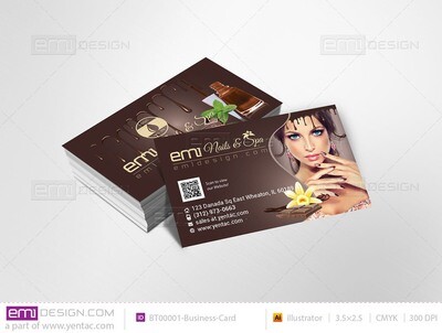 Business-Card - Chocolate Brown Color Template IDBT00001