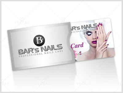 Plastic Gift Card Sleeve - Silver Color Template:  00032